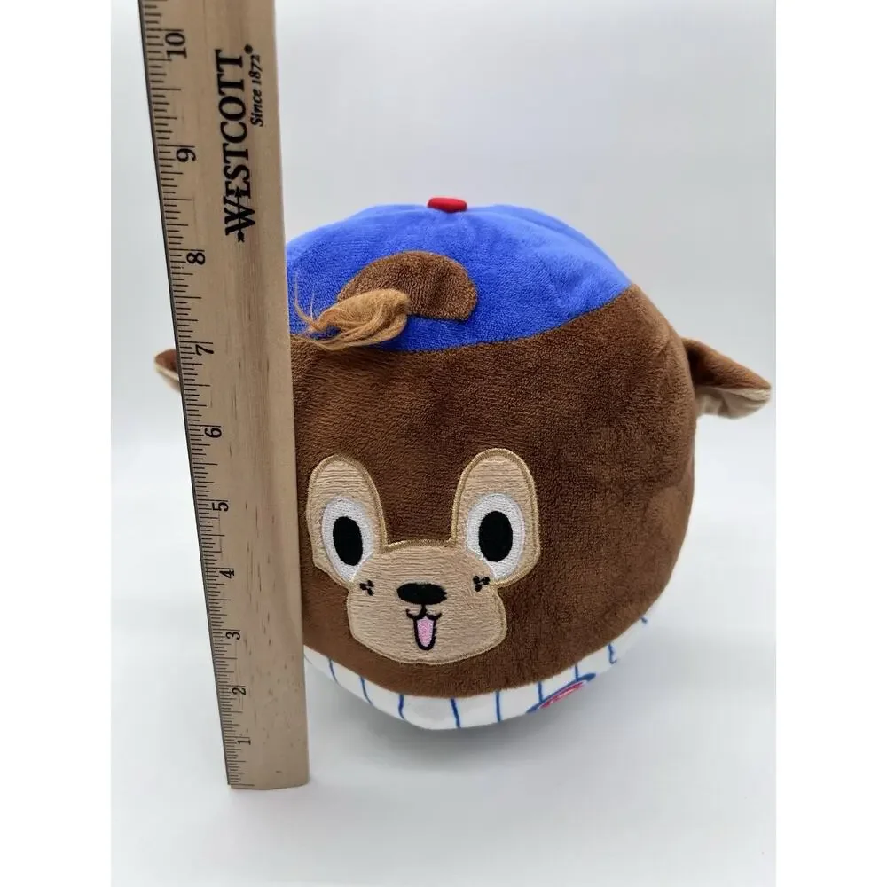APC Chicago Cubs ROUND PLUSH Brown Bear With Cubby Blue LOGO Hat 8” NO Tag